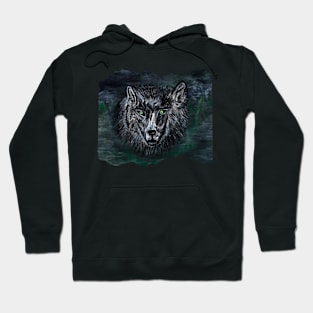 Ghost Wolf (back) Hoodie